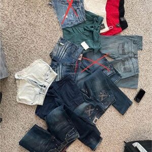10 piece Women's vintage Y2K Jeans and shorts Collection